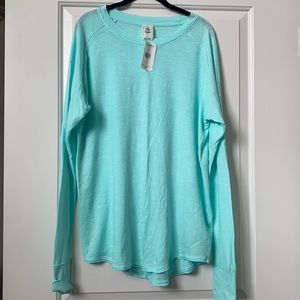 Free People Arden long sleeve SKY tee S
